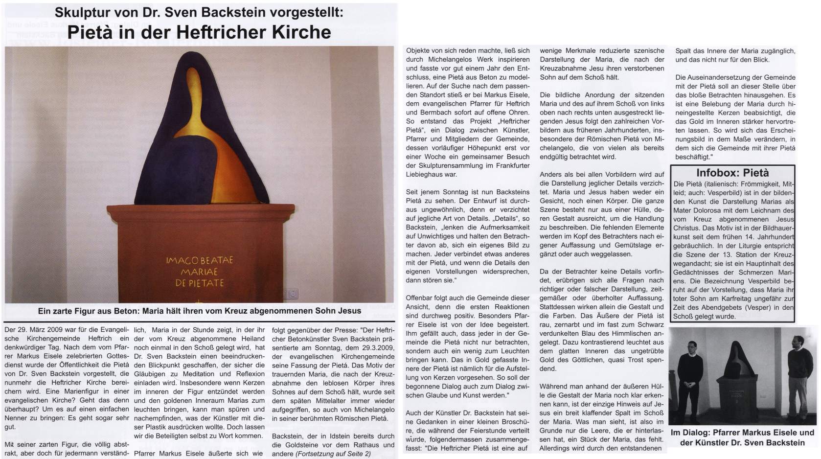 Heftricher Zeitung vom 29. März 2009